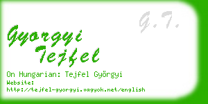 gyorgyi tejfel business card